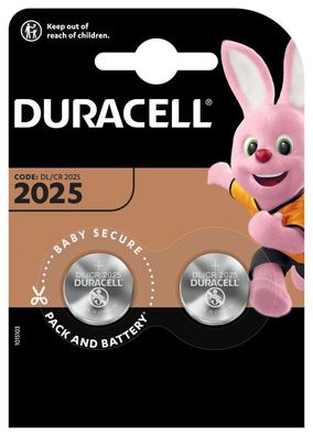 Duracell 700048 2x Knopfzellen CR2025 3,0 V