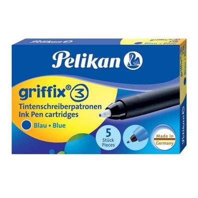 Pelikan 960567 griffix® Patrone für Tintenschreiber, blau, Typ T1R