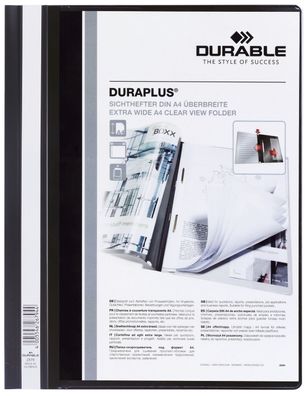 Durable 257901 Angebotshefter Duraplus®, strapazierfähige Folie, A4 + , schwarz
