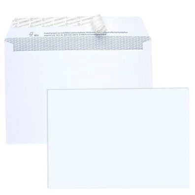 BONG 03003759 Briefumschläge TopSTAR DIN C6 ohne Fenster weiß 25 St.