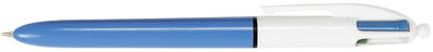 BiC® 889969 Vierfarbkugelschreiber 4 Colours - dokumentenecht, 0,4 mm, hellblau/ weiß