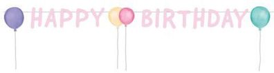 amscan® 9903715 Partykette Luftballon Happy Birthday - 150 cm