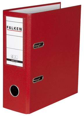 Falken 11285657 Ordner - A5 hoch, 80mm, PP-Folie, rot