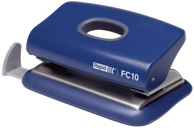 Rapid 23638502 Bürolocher FC10, Kunststoff, 10 Blatt, blau