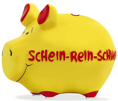 KCG 100484 Spardose Schwein "Schein-rein-Schwein" - Keramik, klein