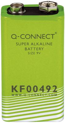 Q-Connect® KF00492 Super Alkaline Batterien - E-Block, 9,0 V
