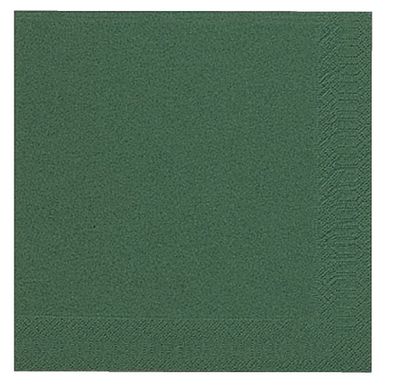 Duni 104050 Dinner-Servietten 3lagig Tissue Uni dunkelgrün, 40 x 40 cm, 20 Stück