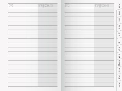 Brunnen 1070013 Adress-Registerheft Taschenkalender Blattgröße 6,5 x 10,1 cm