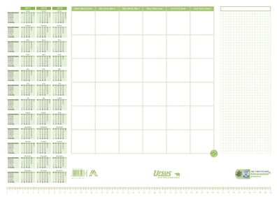 Ursus Green 036447000 Schreibunterlage - 525 x 375 mm, Recycling-Papier, 30 Blatt