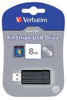 Verbatim 49062 Store n Go 8GB Pinstripe USB 2.0 black