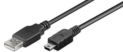 Goobay 50767 USB 2.0 Hi-Speed Kabel, Schwarz, 1.8 m - USB 2.0-Stecker (Typ A) > ...