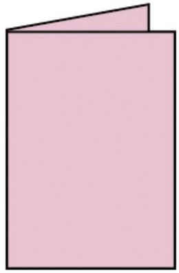Rössler Papier 220719523 Coloretti Doppelkarte - B6 hoch, 5 Stück, rosa