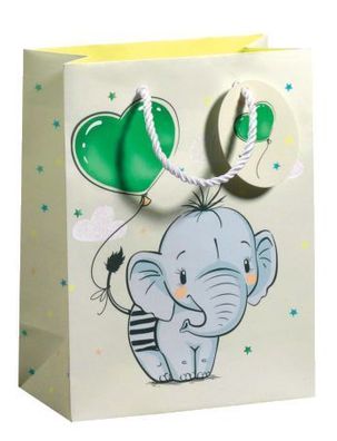 ZÖWIE 70010 11609 Geschenktragetasche Baby Elefant - 17 x 22,5 x 9 cm
