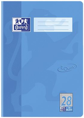 Oxford 400104446 Heft A4 / 16 Blatt Lineatur 28 - Touch meerblau