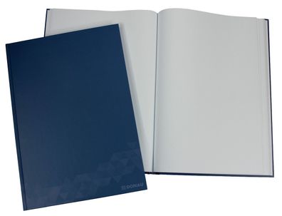 DONAU 1340001-10 Geschäftsbuch - A4, 96 Blatt, 70g/ qm, blanko, blau
