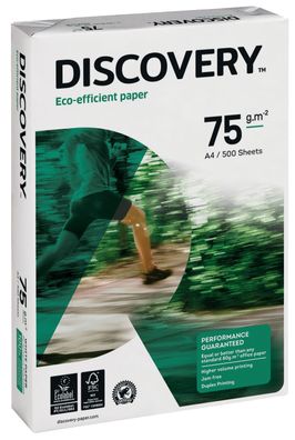 Discovery 83427A75S Kopierpapier Discovery - A4, holzfrei, 75 g/ qm, weiß, 500 Blatt