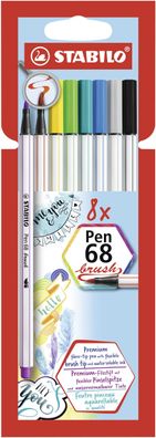 Stabilo 568/08-21 Stabilo Pinselstift Pen 68 brush, 8er Karton-Etui