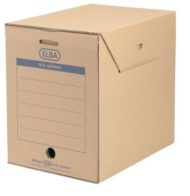ELBA Archiv-Schachtel maxi tric System, naturbraun