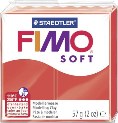FIMO 212152224 Modelliermasse FIMO soft, indischrot, 57 g