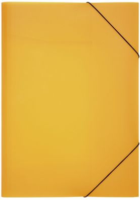 Pagna® 21613-04 Gummizugmappe Lucy Basic - A4, gelb, PP, 3 Einschlagklappen