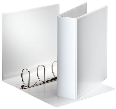 Esselte 49706 Ringbuch Präsentation, mit Taschen, A4, PP, 4 Ringe, 60 mm, weiß