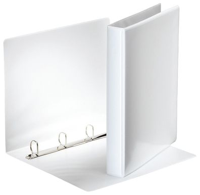 Esselte 49702 Ringbuch Präsentation, mit Taschen, A4, PP, 4 Ringe, 25 mm, weiß