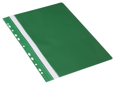 DONAU 1704001-06 Schnellhefter - A4, Multilochung, PVC, grün