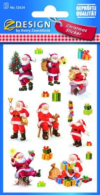 AVERY Zweckform 52624 ZDesign Weihnachts-Sticker Nikolaus