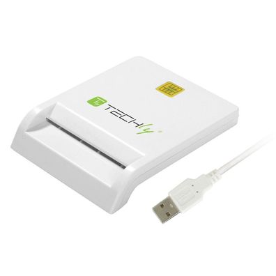 Techly I-CARD-CAM-USB2TY Techly Smartcard Lesegerät Chipkartenleser USB extern