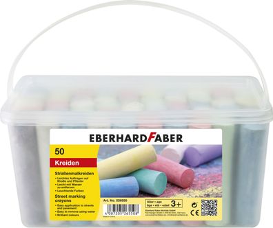 Eberhard FABER 526550 Straßenmalkreide farbsortiert 50 St.