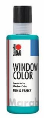 Marabu 0406 04 098 Window Color fun&fancy, Türkisblau 098, 80 ml