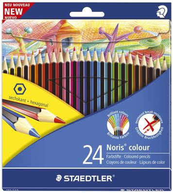 Staedtler® 185 C24 Farbstift Noris® colour - 3 mm, Kartonetui mit 24 sortierten ...