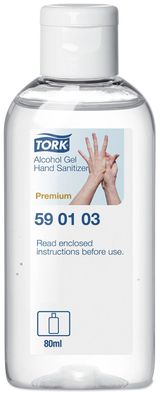 TORK 590103 Händedesinfektionsgel - 80 ml, Flasche für unterwegs