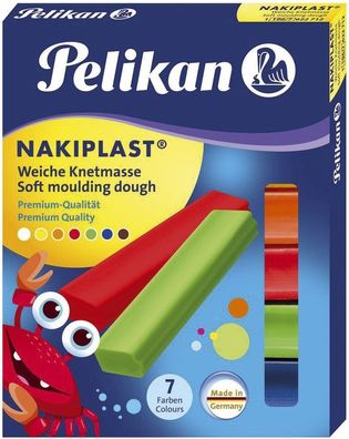 Pelikan® 622712 Wachsknete Nakiplast® 196/7 - 7 Farben sortiert