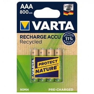 Varta 56813 101 404 1x4 Varta Recharge ACCU Recycled 800 mAH AAA Micro NiMH