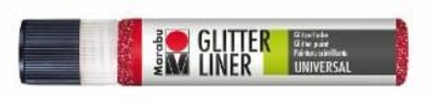 Marabu 1803 09 538 Glitter-Liner Glitter-Rubin 538, 25 ml