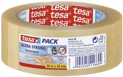 Tesa® 57174-00000-02 Verpackungsklebeband tesapack® Ultra Strong, PVC, 66 m x 38 ...