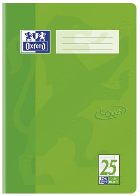 Oxford 400104440 Heft A4 / 16 Blatt Lineatur 25 - Touch grün
