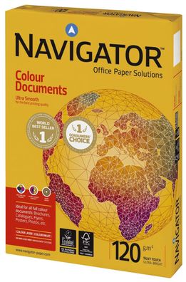 Navigator N12A4 Colour Documents - A4, 120 g/ qm, weiß, 250 Blatt