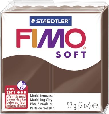 FIMO 8020-75 Modelliermasse soft schokobraun(P)