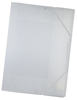Folia 6990 Sammelmappe mit Gummiband, DIN A3, transparent, weiß