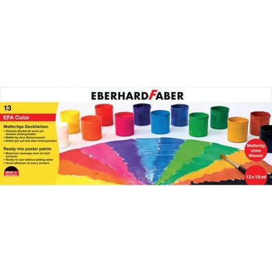 Eberhard FABER 575613 Malfertige Deckfarben 13er Set à 18ml