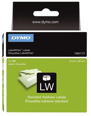 Dymo 1983173 Dymo Adress-Etiketten 28 x 89 mm weiß 1x 130 St.