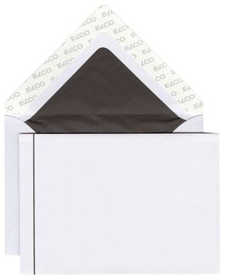 ELCO 7981812 Briefhülle Trauer C6 ohne Fenster, Haftklebung, 100g/ m², weiß, 25 Stück