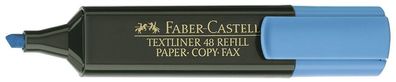 Faber-Castell 154851 Textmarker 48 REFILL nachfüllbar, blau, Einzelstift