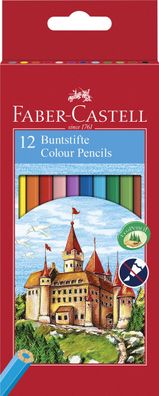 12 FABER-CASTELL CASTLE Buntstifte farbsortiert