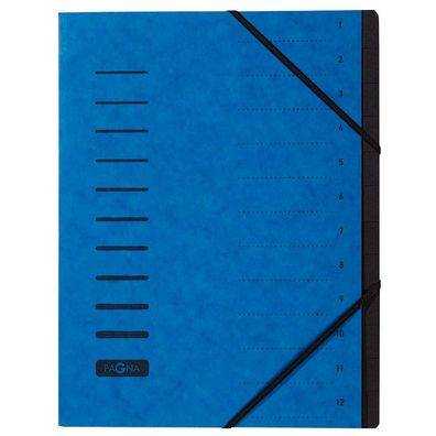 PAGNA 40059-02 Ordnungsmappe Ordnungsmappen 12 Fächer blau