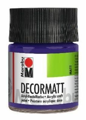 Marabu 1401 05 051 Decormatt Acryl, Violett dunkel 051, 50 ml