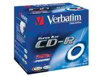 Verbatim 43325 1x10 Verbatim Data Life Plus JC CD-R 80 / 700MB, 52x, printable