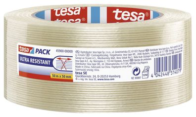 Tesa® 45900-00000-00 Monofilament - 50 mm : 50 m, reißfestes Filamentband